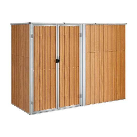 屋外収納用木製キャビネット - 雨風からの保護に最適 - 木材製 - 150 x 80 x 90